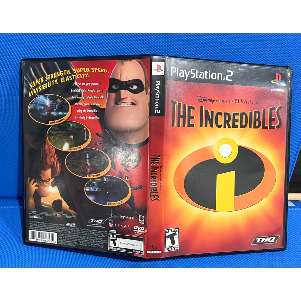 The Incredibles Disney Pixar Sony PlayStation 2 PS2 Game CIB THQ SLUS-20905